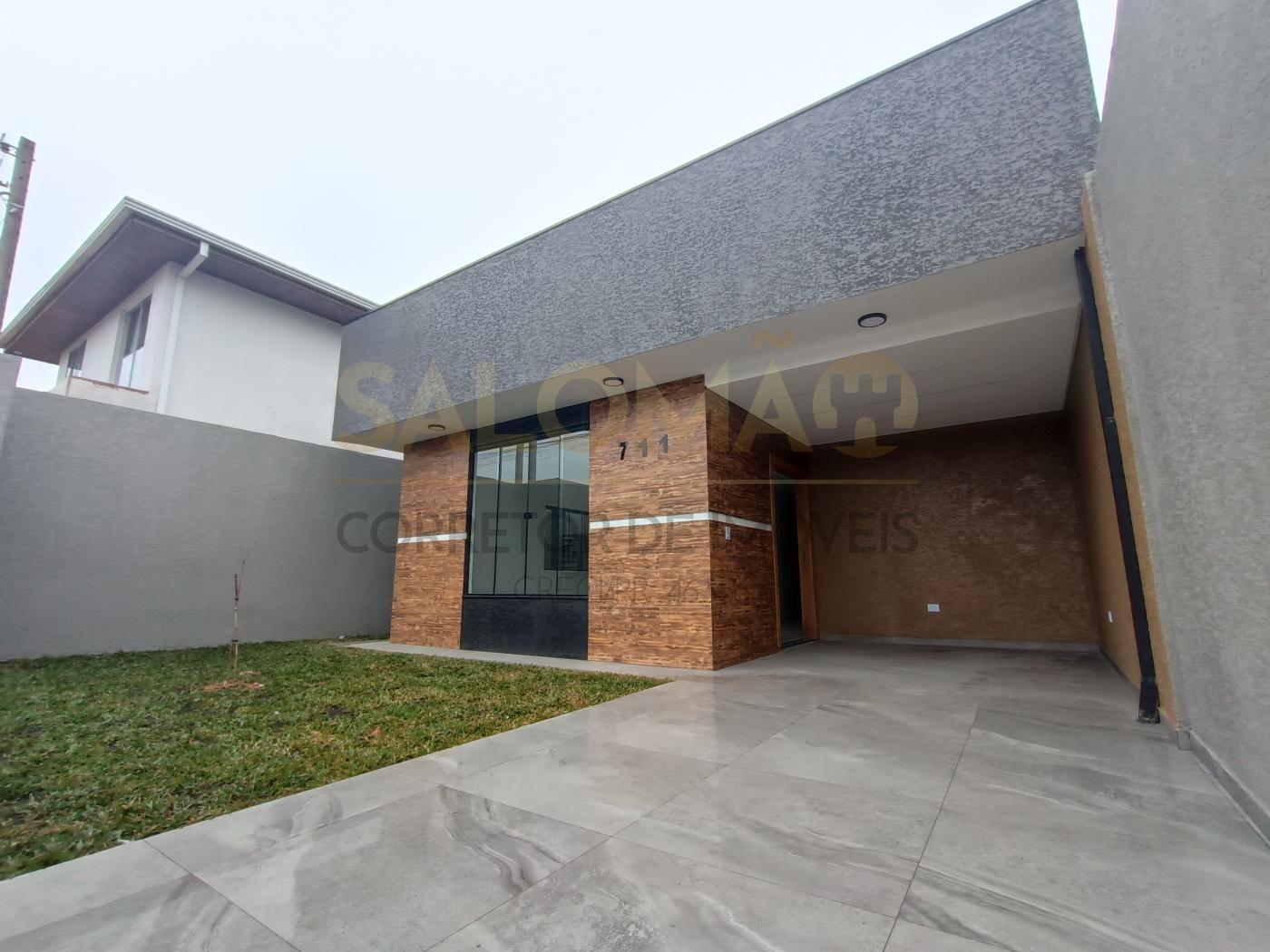 Casa para Venda - Fazenda Rio Grande / PR no bairro Veneza, 3 dormitórios,  sendo 1 suíte, 2 banheiros, 1 vaga de garagem, área total 85,68 m², área  construída 85,68 m², terreno 200,00 m²